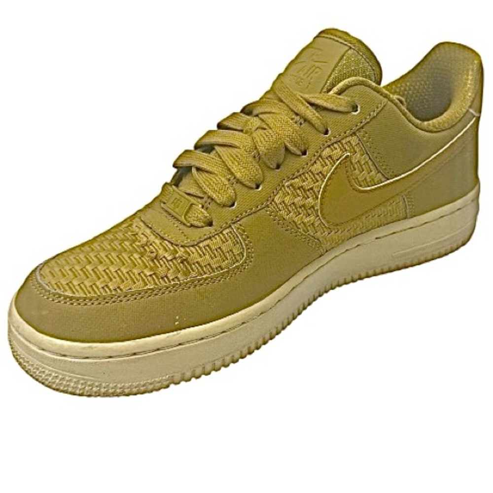 Nike Air Force 1 Sneakers US 7 EU 38 Yellow Beaded Accents 2017 Lace Up Casual